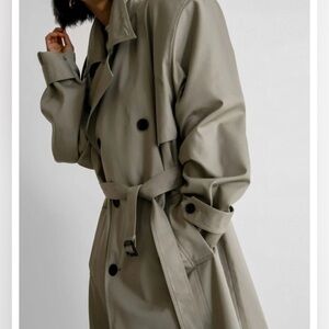 Frankie Shop Eugene Trench in light khaki. Size M/L unisex. LNWOT. Missing belt
